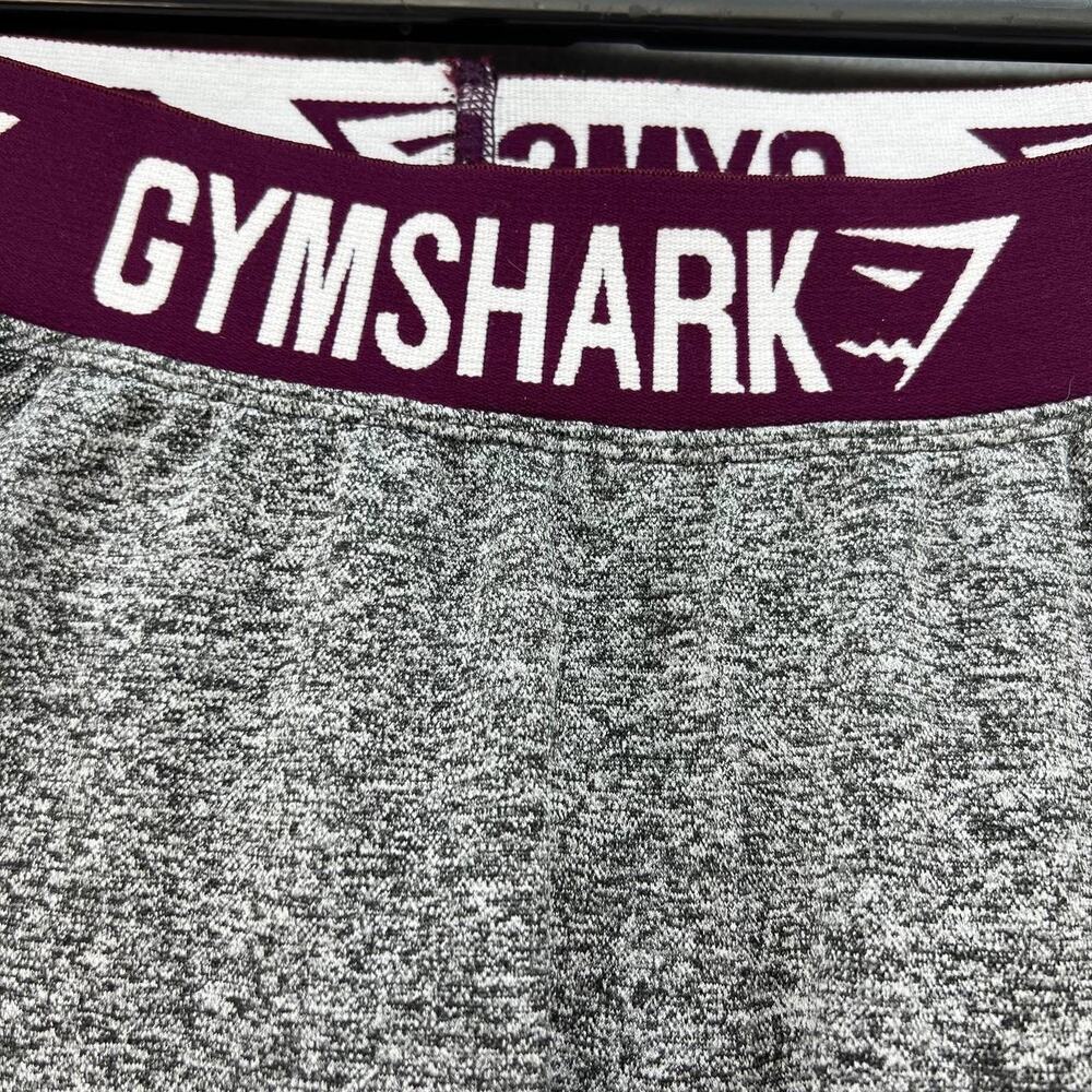 Gym Shark Leggings Women's Size Small Athleticwear Grey/Maroon Logo Low Rise - Picture 7 of 12